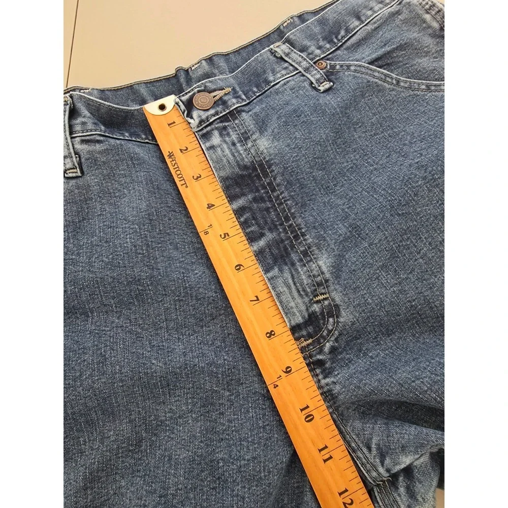 Wrangler Jeans Mens 34 X 32 Blue Carpenter Straight Medium Wash Workwear 94LSWDV
